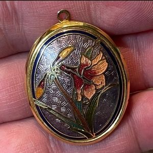 Vintage Cloisonne Locket Pendant